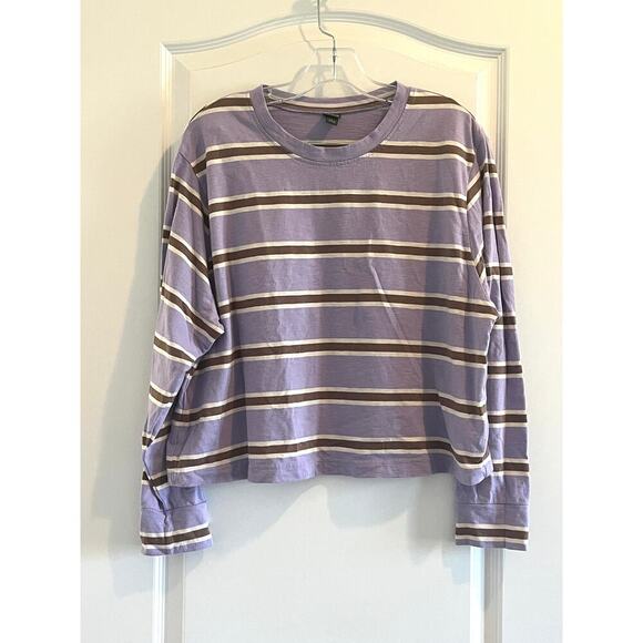 Wild Fable Striped Long Sleeved Crop Shirt - Picture 2 of 8